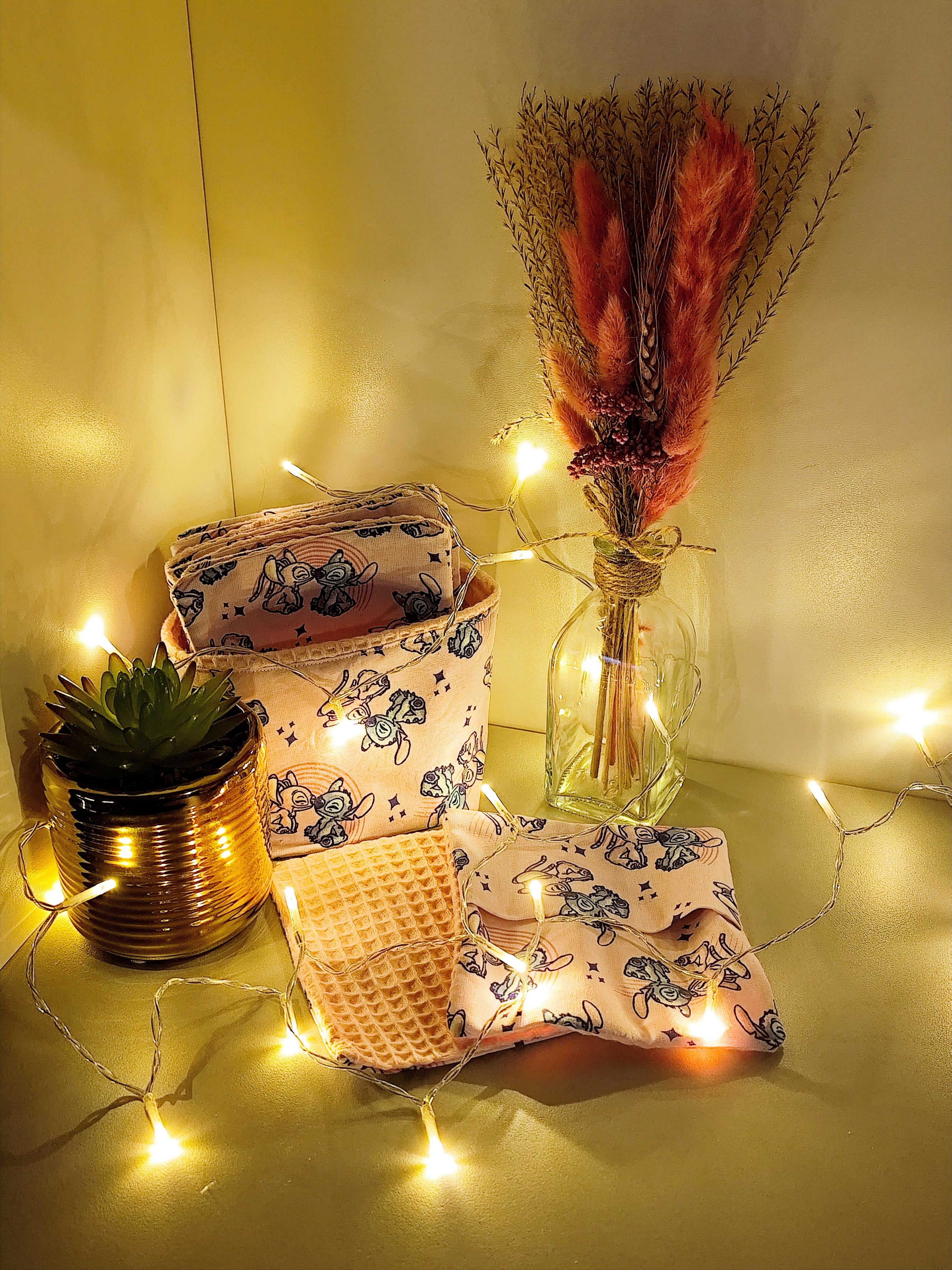 Panière et lingettes