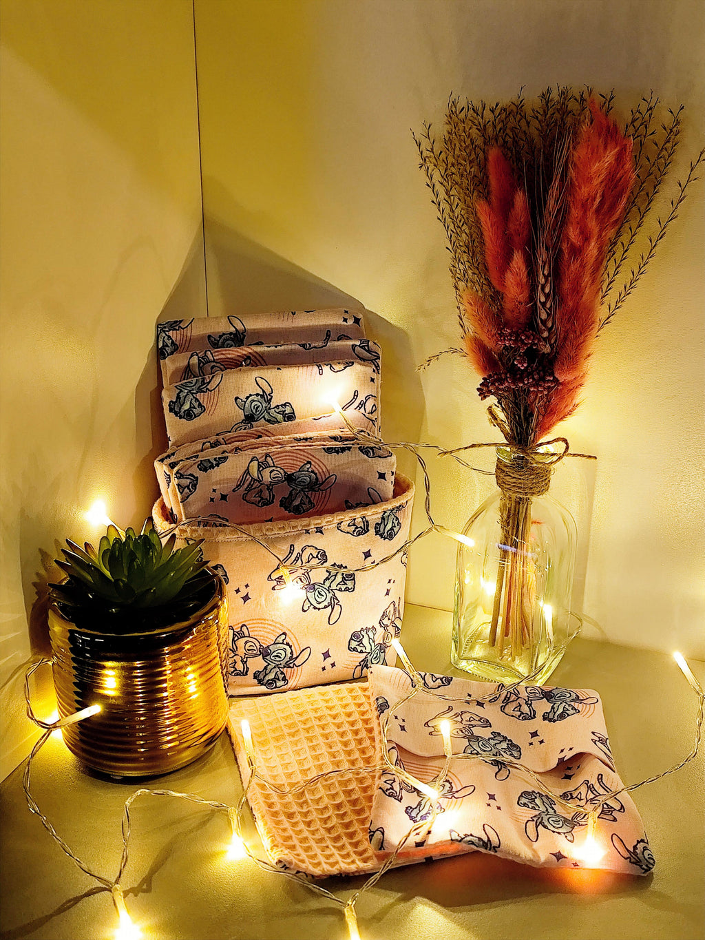 Panière et lingettes